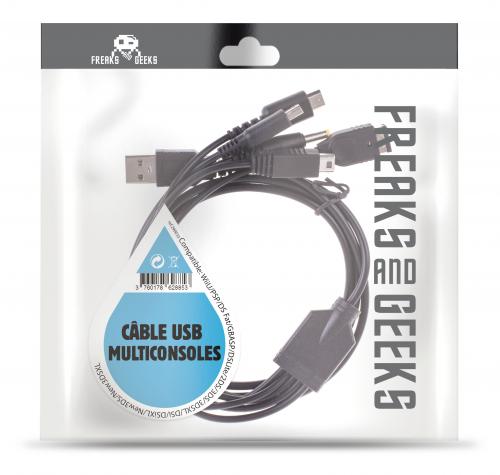 image Câble USB Multiconsoles (DS Fat/GBA SP/2DS/3DS/3DSXL/DSLite