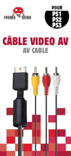 image Câble Video AV Pour PS1/PS2/PS3 en boîte