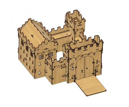 image Château-Set 5 Click&Play en bois (à assembler)