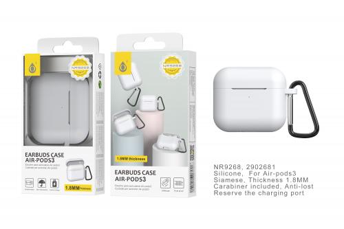 image Coque pour Airpods 3 silicone- Blanc- NR9268