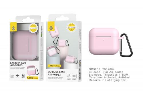 image Coque pour Airpods 3 silicone- Rose- NR9268