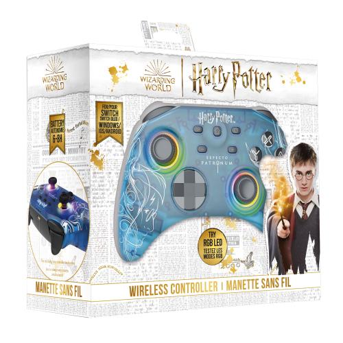 image Harry Potter - Manette Switch RGB Sans Fil Câble 1M - Translucide - Patronus