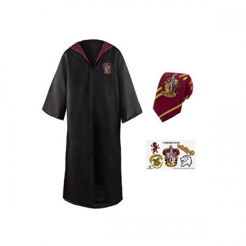 image Harry Potter - Pack Cosplay Gryffondor - Robe de sorcier + Cravate + 5 tatouages - Ta