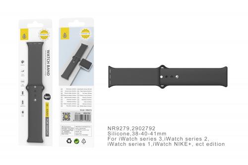 image Apple Watch - Bracelet Silicone pour Montre 38/40/41mm - Noir