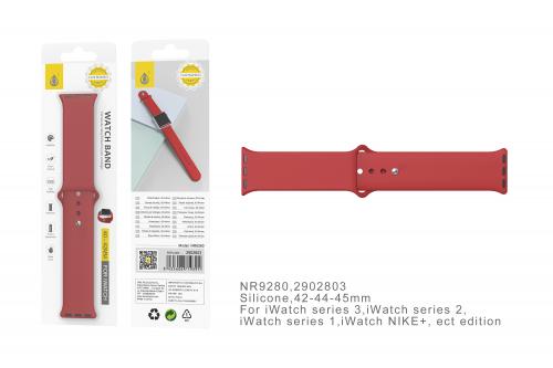 image Apple Watch- Bracelet Silicone pour Montre 42/44/45mm - Rouge