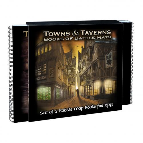 image Livre plateau de jeu : Pack de 2 livres Towns & Taverns (60x60cm) LBM016