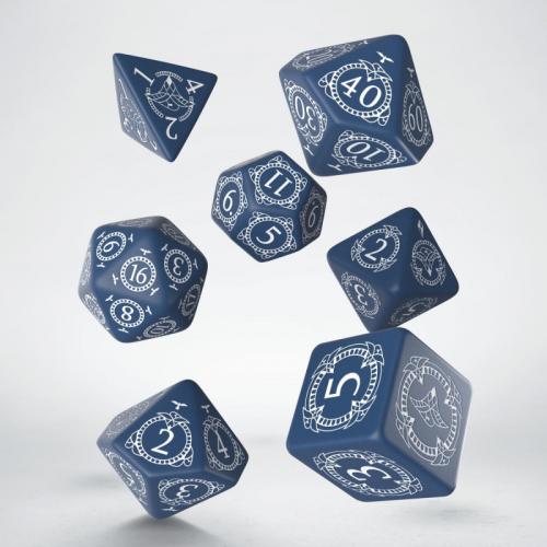 image Lot de 7 dés- Pathfinder- Bleu et blanc