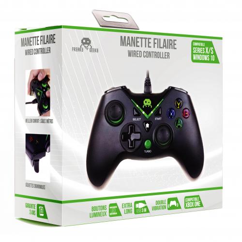 image Manette Filaire Noire pour Xbox One avec Câble 3M (Compatible PS3/PC) (abimé)