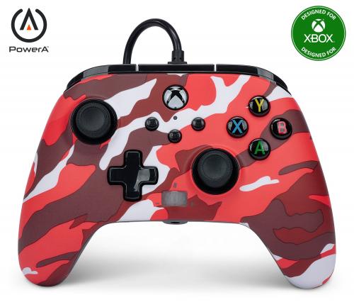 image Manette Filaire - Xbox Series X/S - Camo Rouge (emballage ab