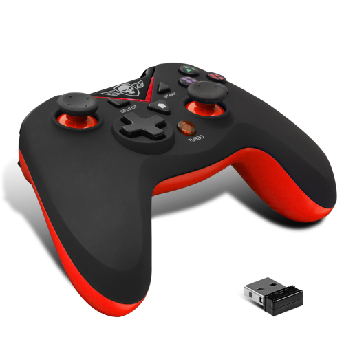 image Manette XGP sans fil- PS3- PC- led-Récepteur Nano USB -noir et rouge