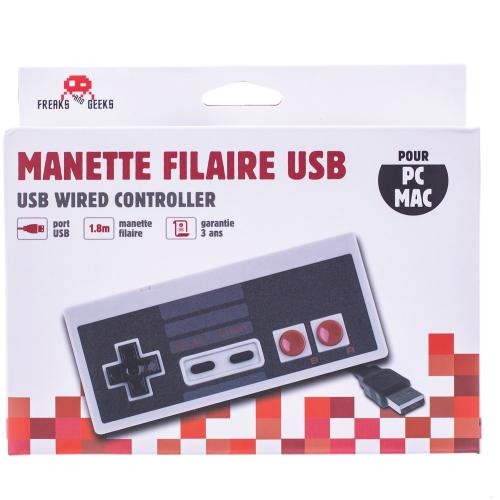 image Nouveau packaging: Manette USB forme NES pour PC/MAC En Boite