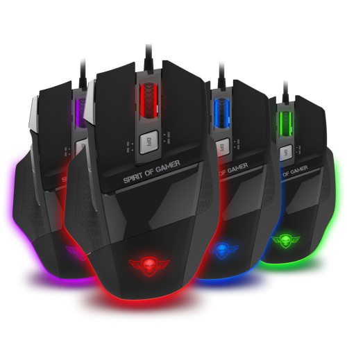 image Souris Gaming PRO-M8 Light Edition - 3500 DPI - Change de couleur (4 Couleurs)