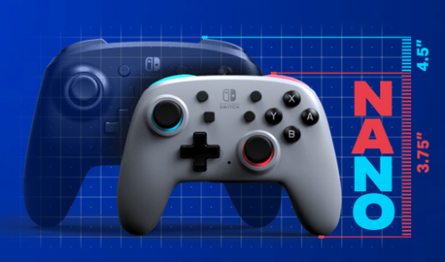 image Switch- Manette Nano Améliorée avec palettes- Sans fil- Gris Neon (emballage abîm