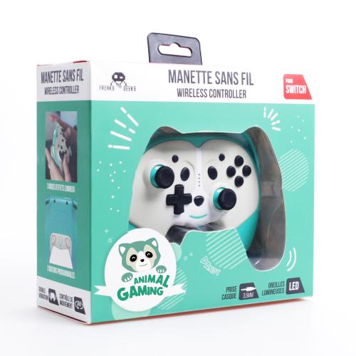 image Switch - Manette Sans Fil Pandy taille enfant  avec palettes et LED - Verte (emballag