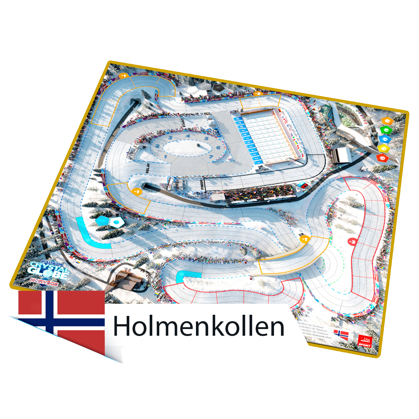 thumbnail secondaire #2 pour BIATHLON CRYSTAL GLOBE Double-pistes 3D Holmenkollen NOR