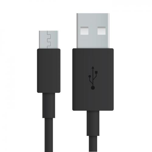 thumbnail secondaire #2 pour Câble de charge data Micro USB universel 1m Noir