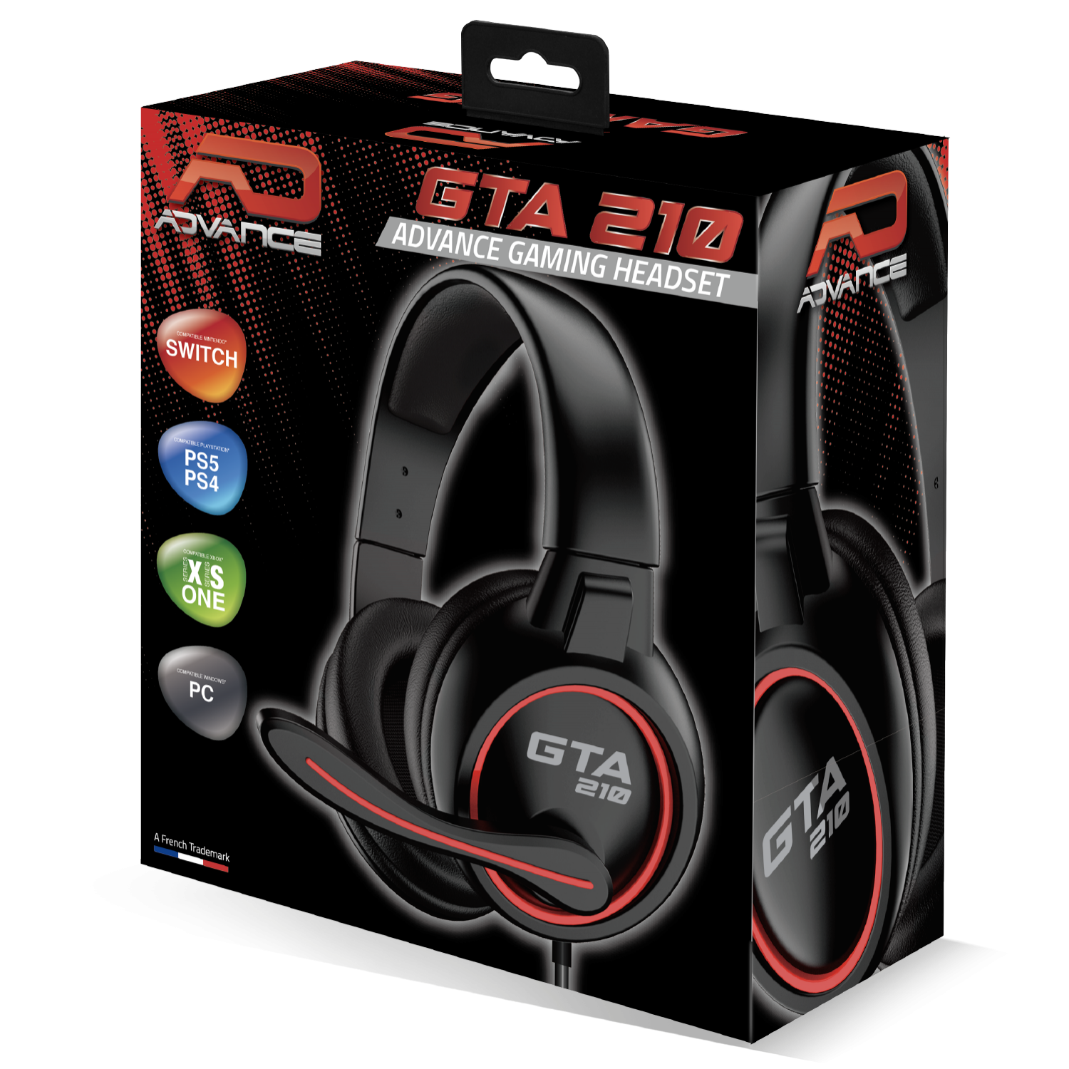 thumbnail secondaire #6 pour Casque avec micro GTA 210- Led rouge - PS4/PS5/XBOXONE/SeriesX/SWITCH PRO-XH5 