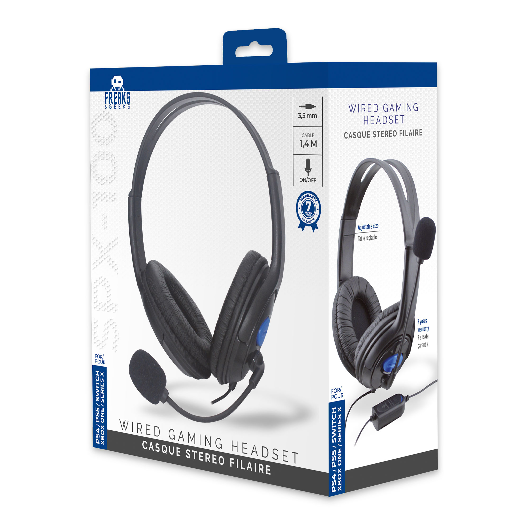 image principale pour Casque double SPX-100 PS5/PS4/XBOXONE/ SeriesX/ SWITCH + Micro Noir