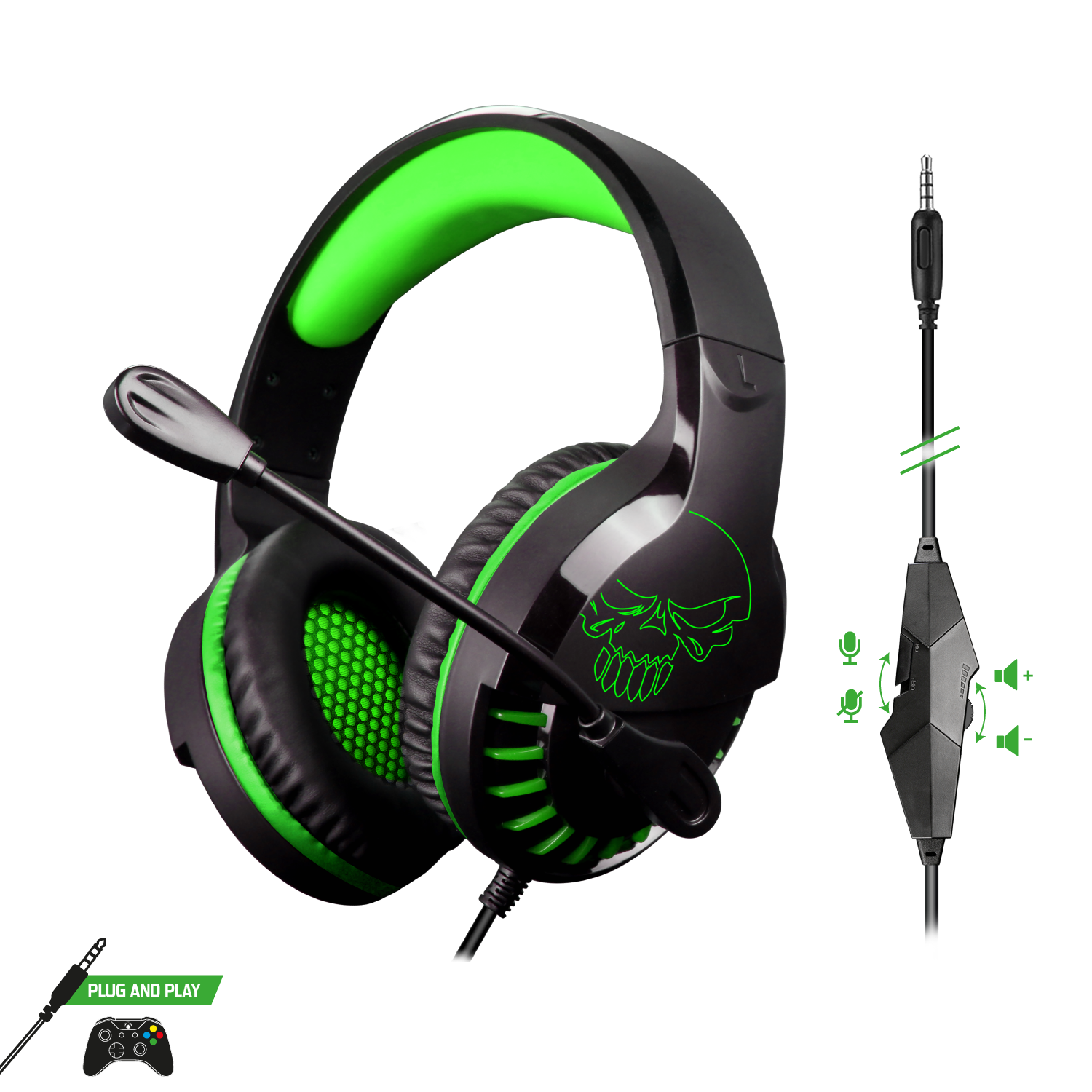 Casque micro Pro H3 avec Micro -PS4/PS5/XBOXONE/SeriesX/SWITCH - vert