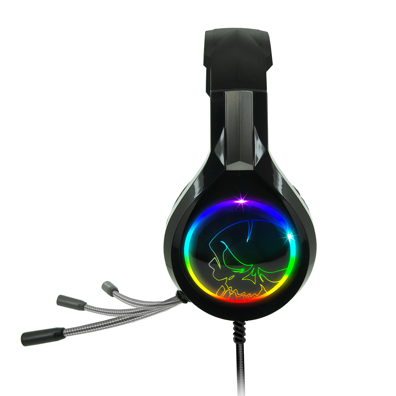thumbnail secondaire #3 pour Casque Pro-H8 - Led Rouge Bleu Vert Rainbow - pour PS4/PS5/XBOXONE/SeriesX/SWITCH/PC 