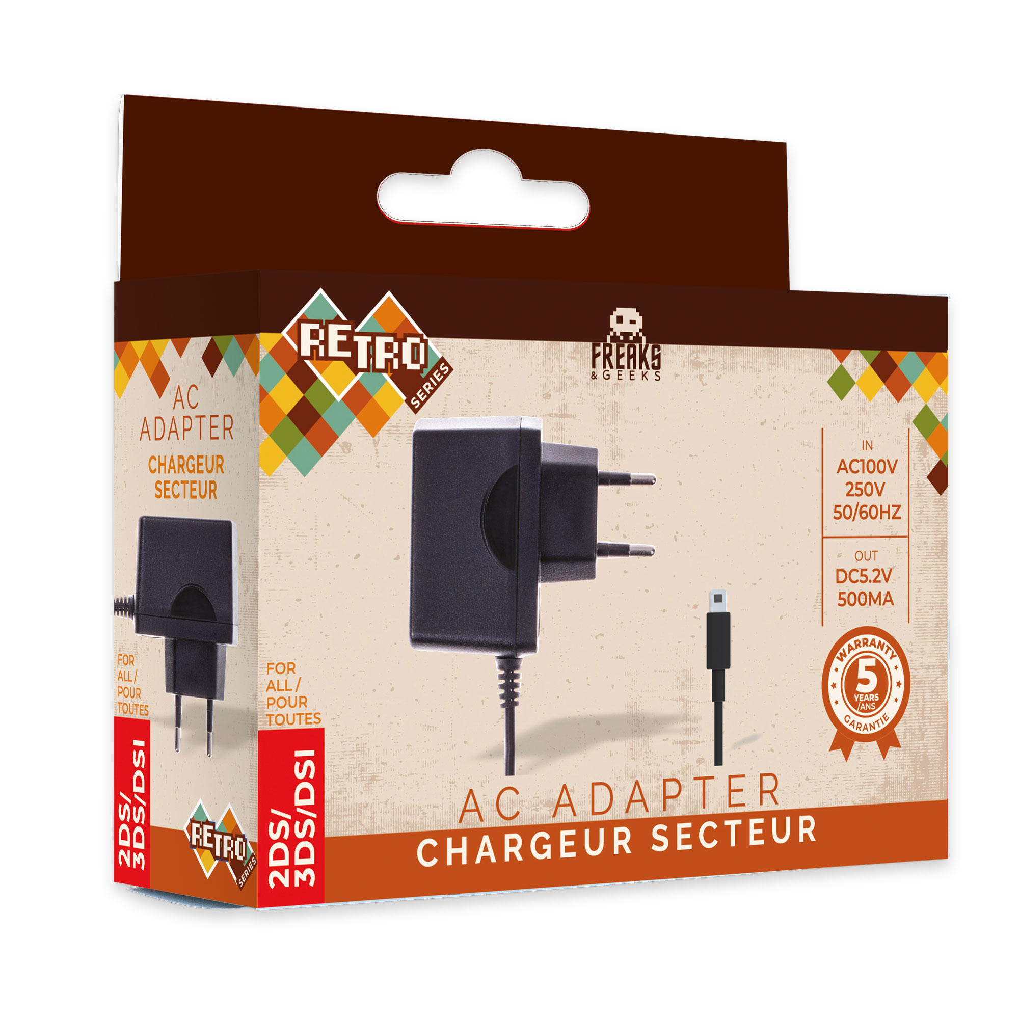 image principale pour Chargeur secteur NEW2DSXL/NEW3DSXL/ NEW3DS/ 2DS/ 3DS/ 3DS XL/ DSi/ DSi XL