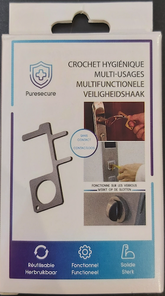 thumbnail secondaire #3 pour Crochet Hygiénique Multi-Usages - Chrome