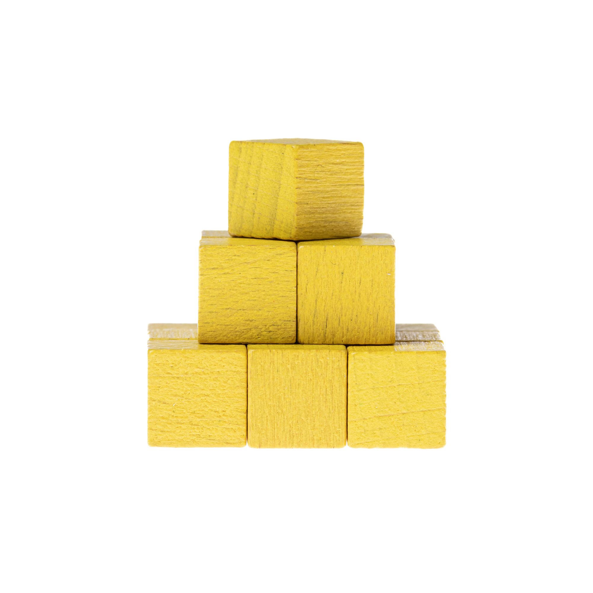 thumbnail secondaire #3 pour Cube en bois- 10mm- Jaune