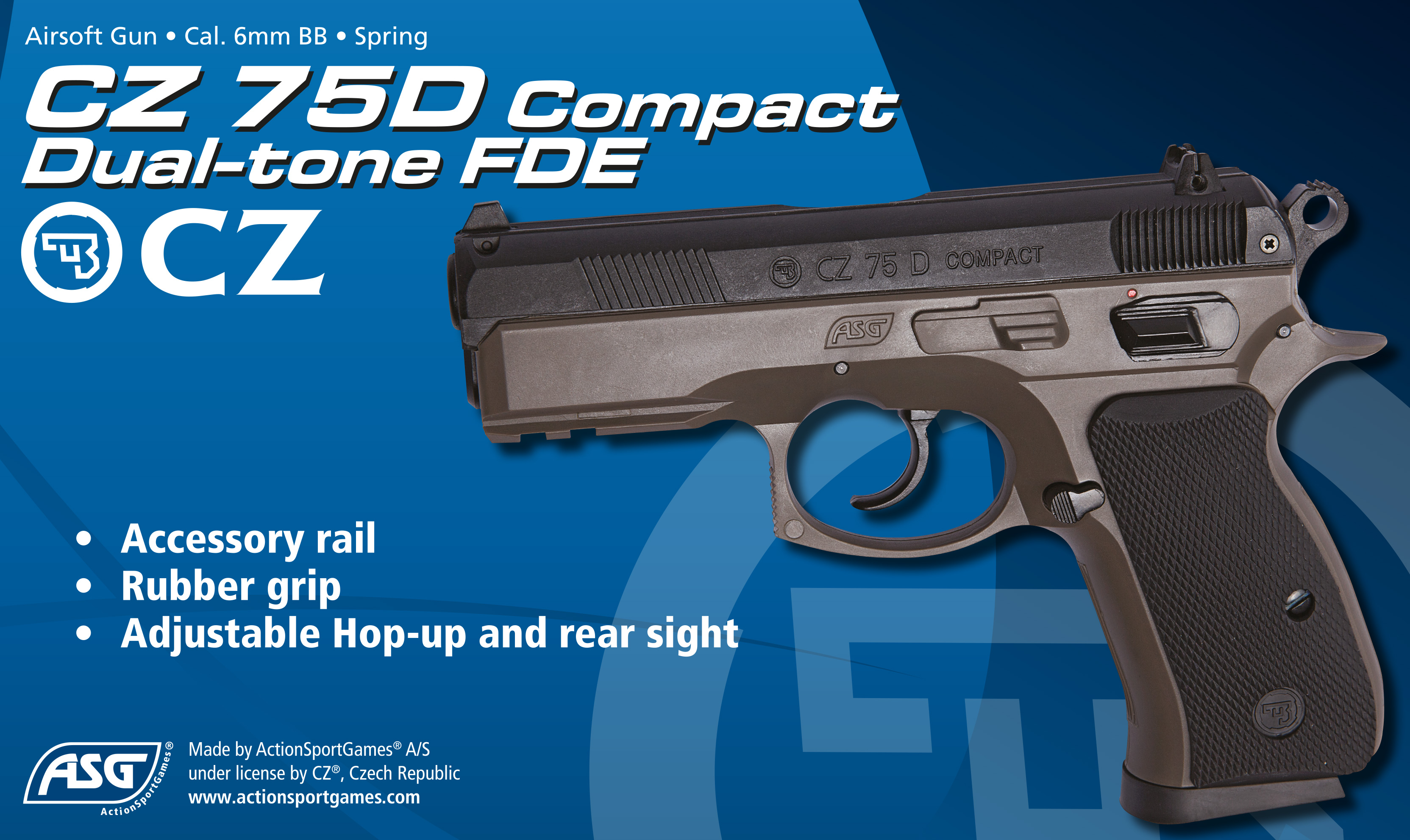 thumbnail secondaire #3 pour CZ 75D Compact DualTone FDE (spring) 0,4j