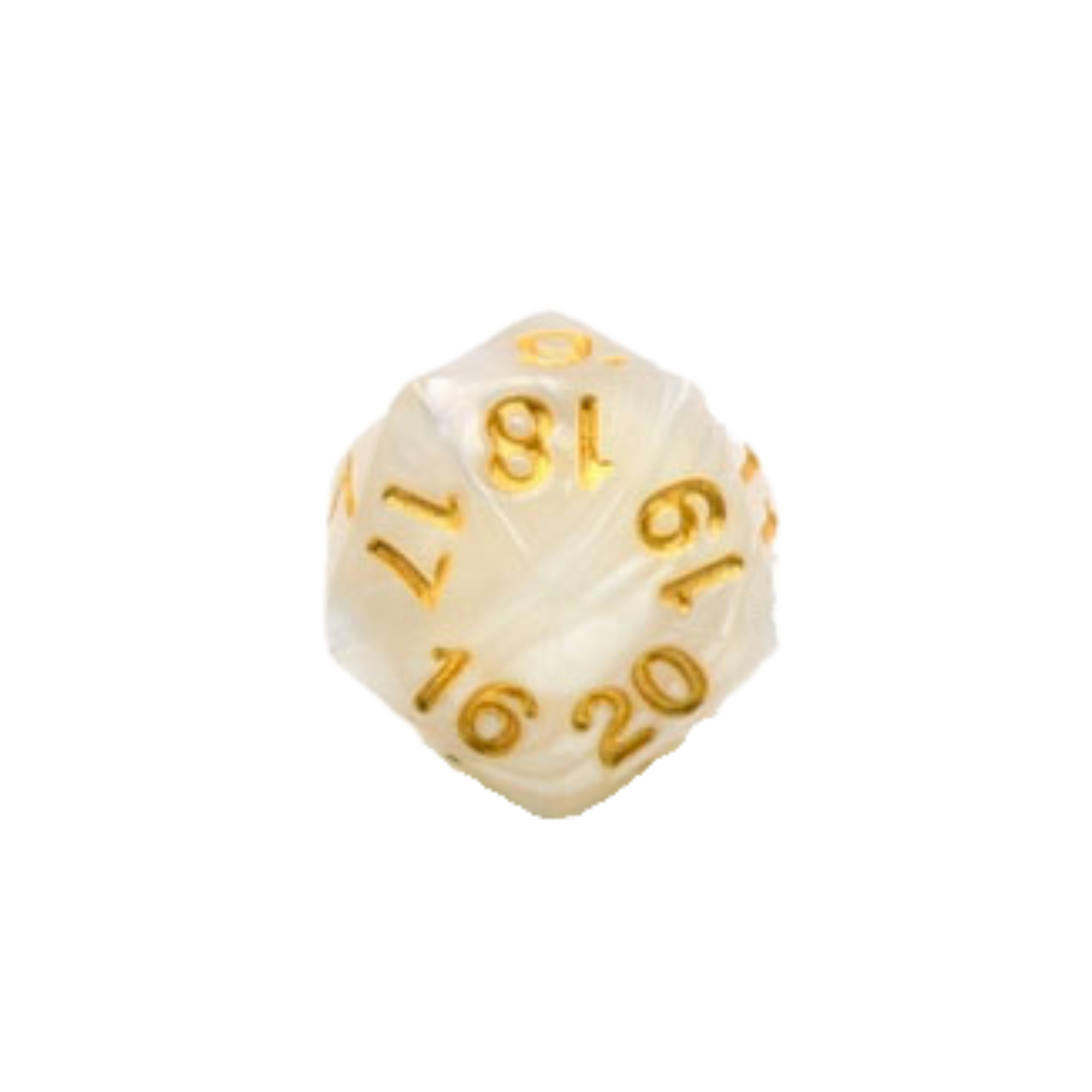 image principale pour Dé 20 faces à l'unité – Décompte - Blanc