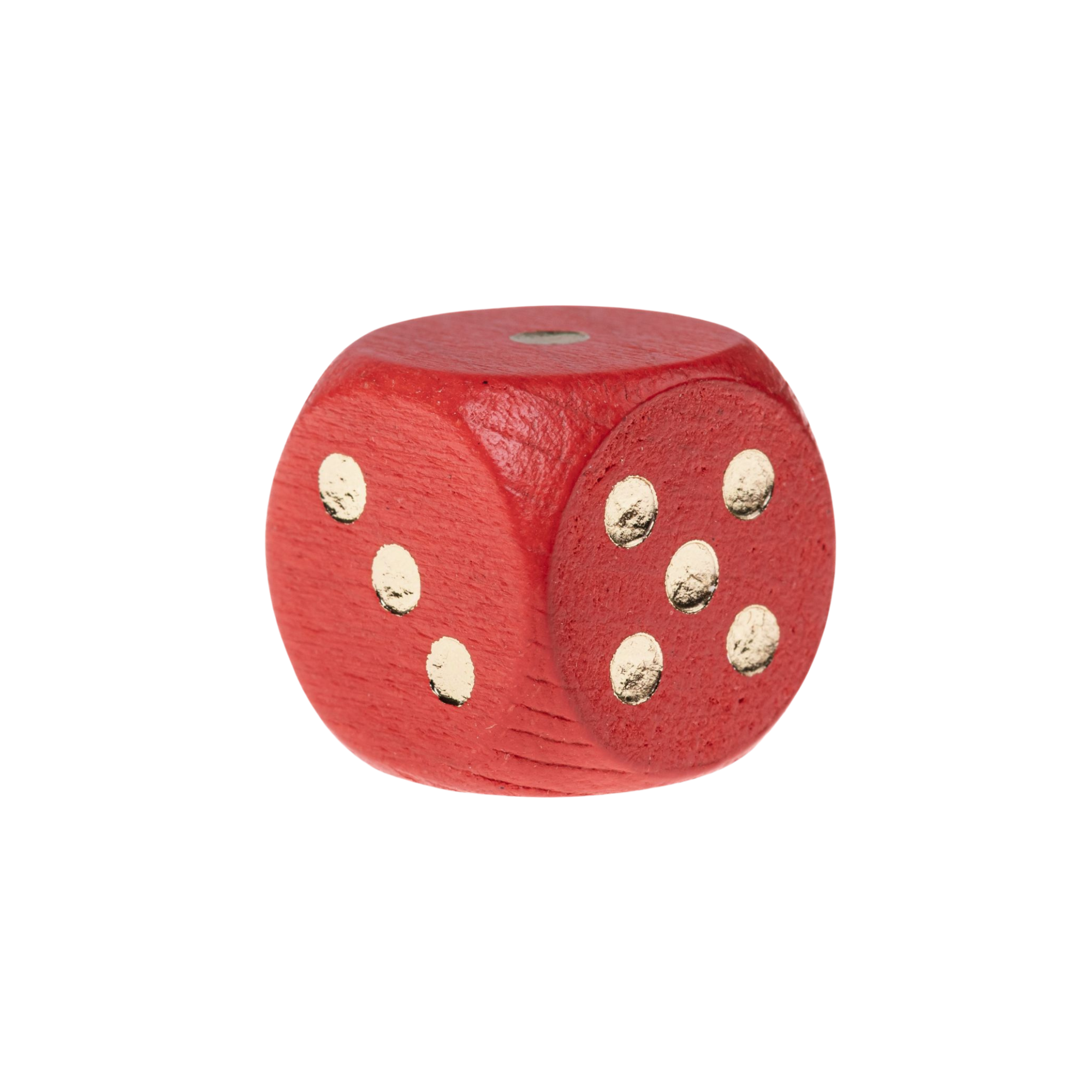 image principale pour Dé 6 faces en bois- 16mm- Rouge