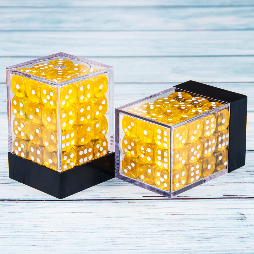 thumbnail secondaire #4 pour Dé 6 faces- Lot de 36 dés- 12mm- Jaune
