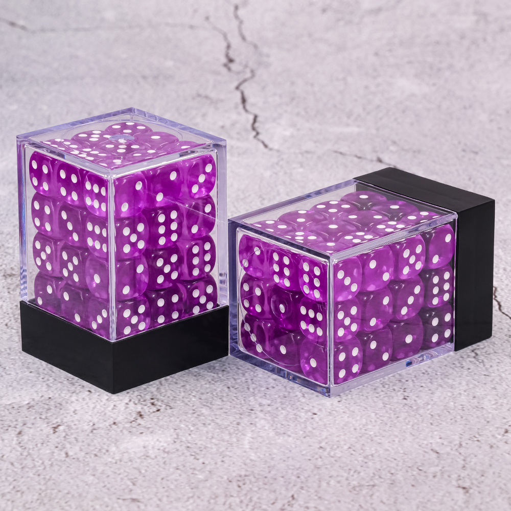 thumbnail secondaire #4 pour Dé 6 faces- Lot de 36 dés- 12mm- Violete