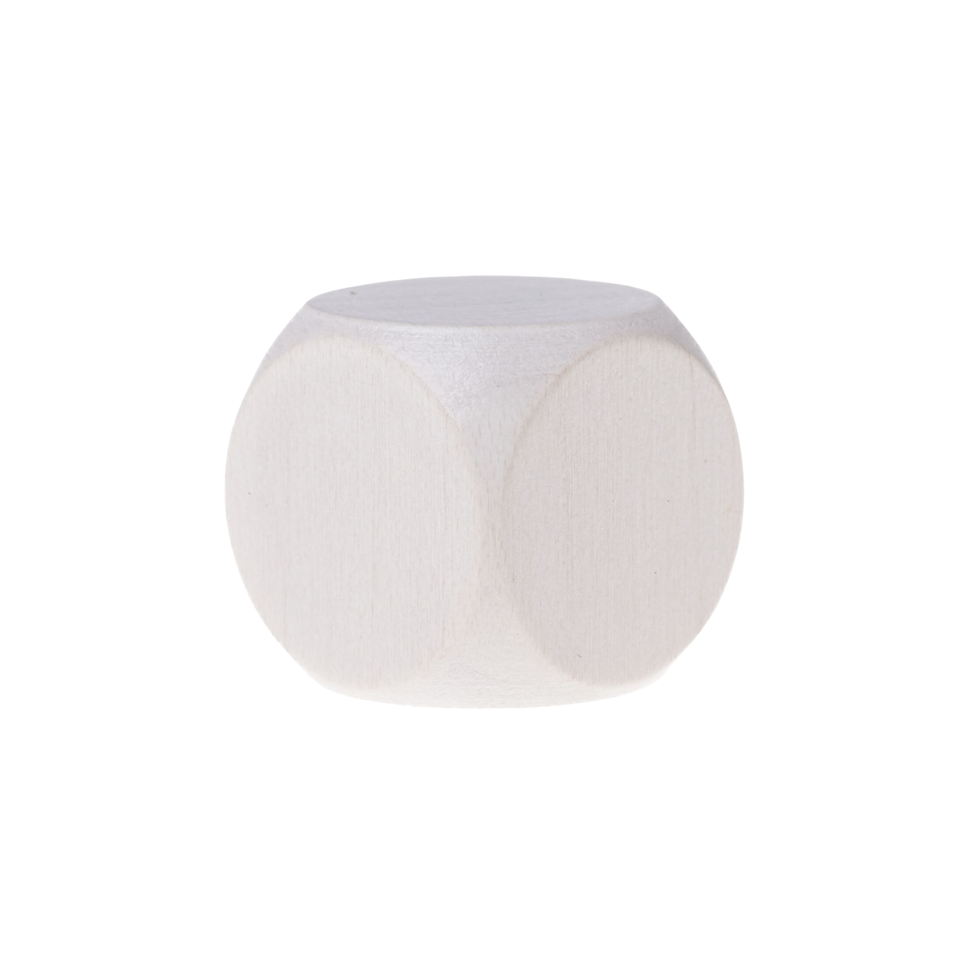 thumbnail secondaire #2 pour Dé neutre en bois- 16mm- Blanc