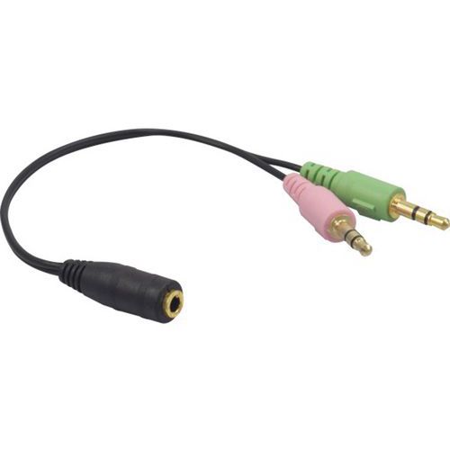 image principale pour Dédoubleur jack femelle vers double jack mâle (adaptateur jack vers PC) - SANS EMBALLAGE