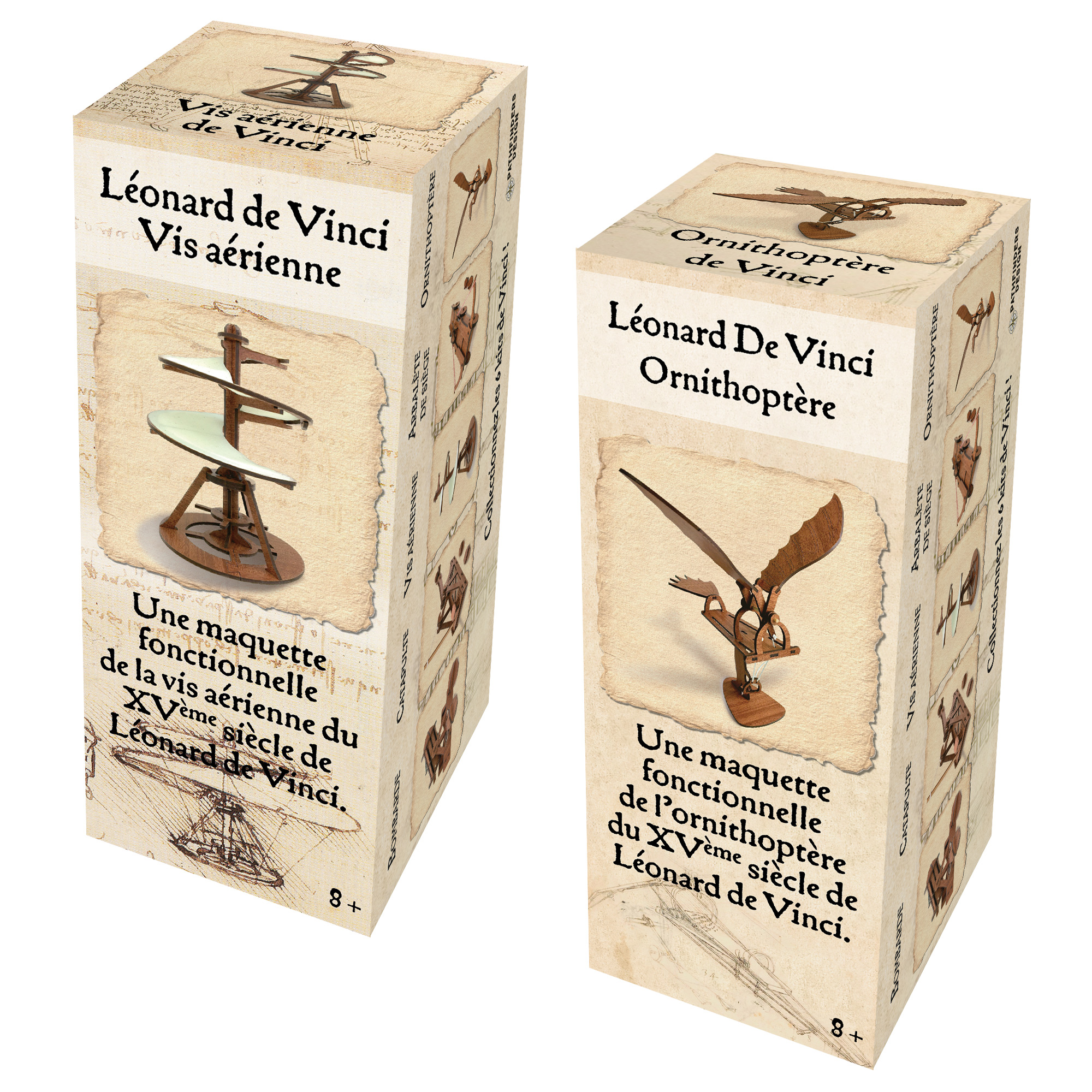 thumbnail secondaire #4 pour Display - 12 x Mini sets Léonard De Vinci en bois