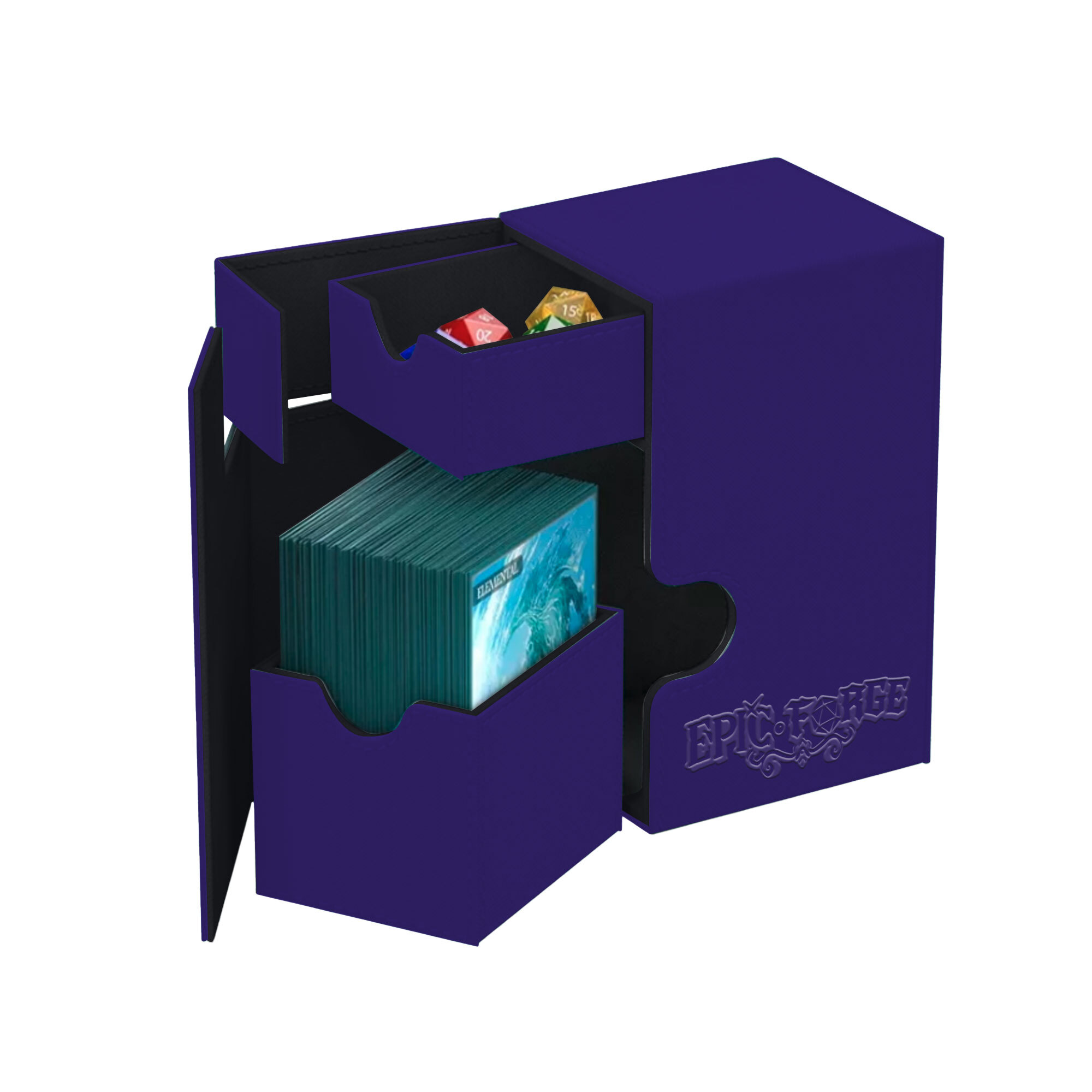 image principale pour Double Deck Box Epic Forge 100 cartes et rangement Dés - Violet