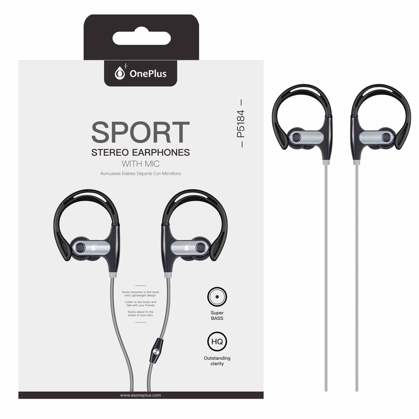 image principale pour Ecouteurs Sport avec micro P5184 (gris)