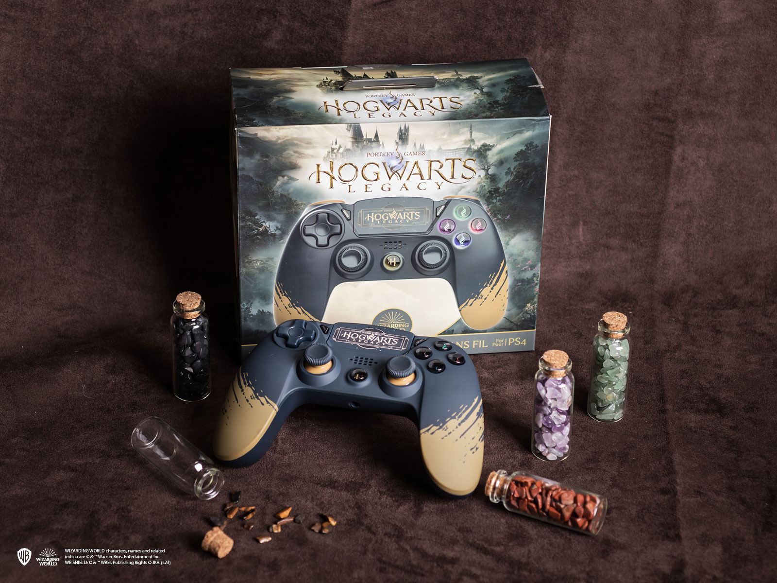 thumbnail secondaire #6 pour Harry Potter-Manette Sans Fil PS4-Prise Jack -Boutons Lumineux-Hogwarts Legacy