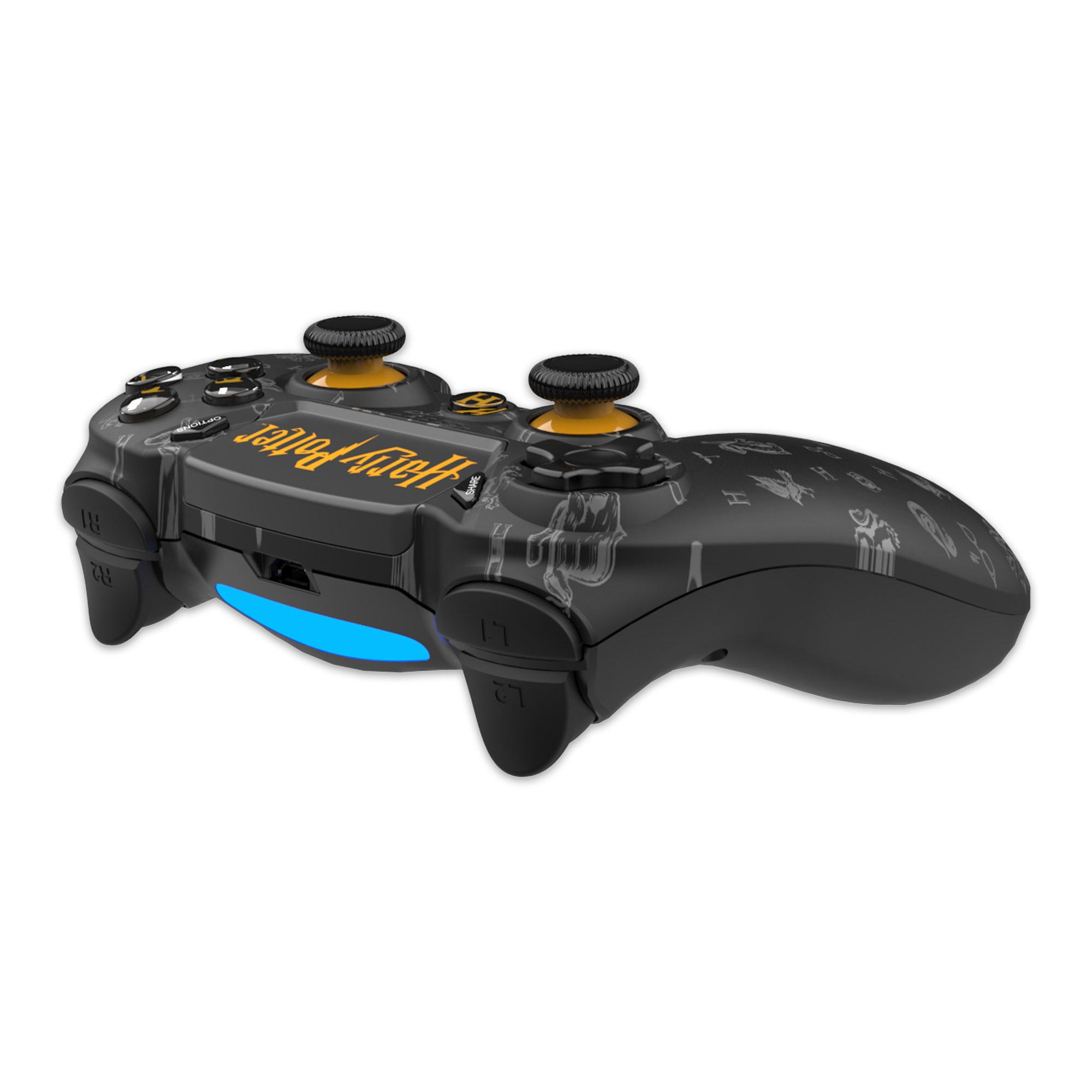 thumbnail secondaire #4 pour Harry Potter - Manette Sans Fil PS4 - Prise Jack - Boutons Lumineux - Noir 