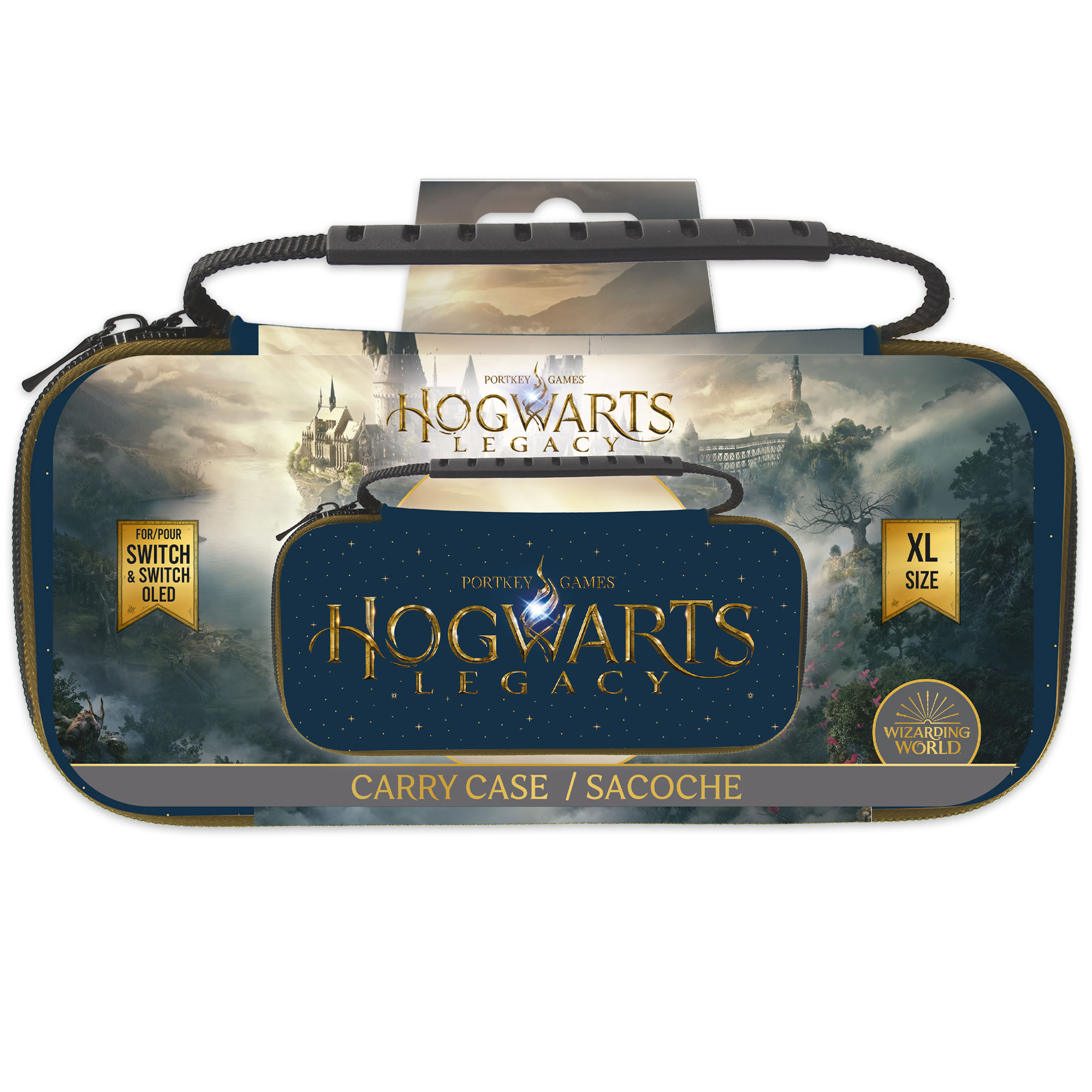 thumbnail secondaire #2 pour Harry Potter - Sacoche XL pour Switch et Switch Oled - Hogwarts Legacy fond bleu+gros logo