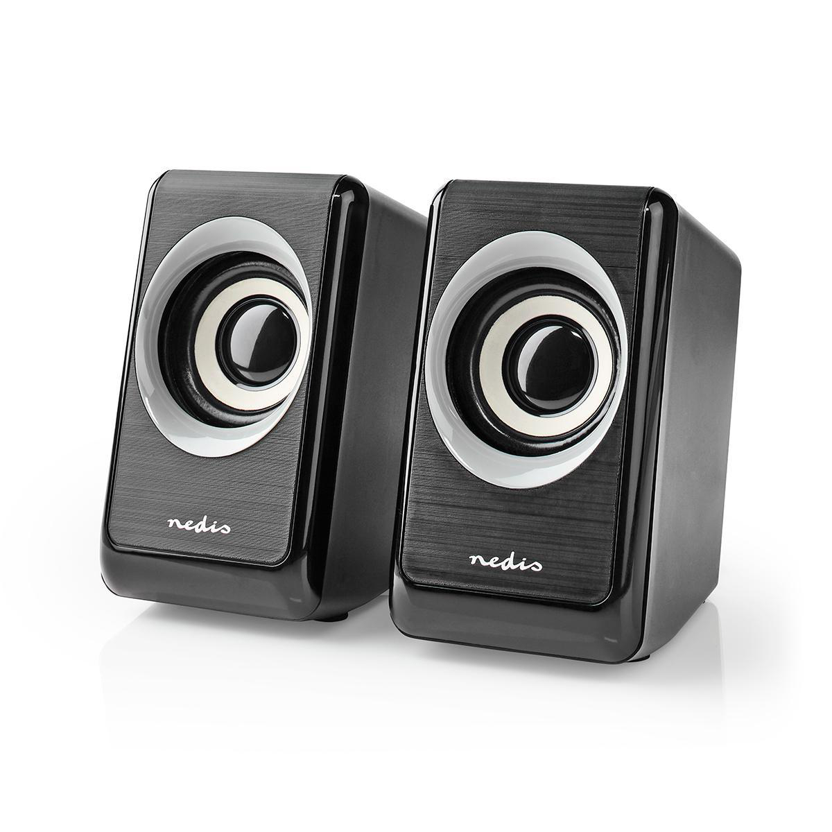 image principale pour haut-parleur PC 2,0- Alimentation par USB - prise 3,5 mm -Contrôle du Volume - Sortie de connexions - 18 W