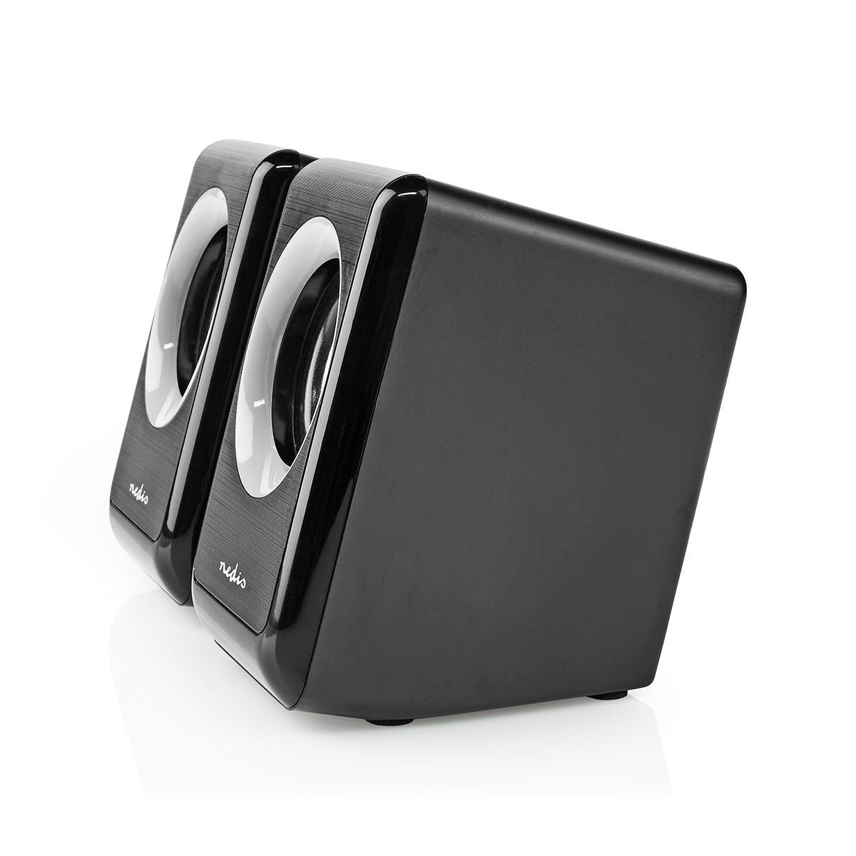 thumbnail secondaire #3 pour haut-parleur PC 2,0- Alimentation par USB - prise 3,5 mm -Contrôle du Volume - Sortie de connexions - 18 W