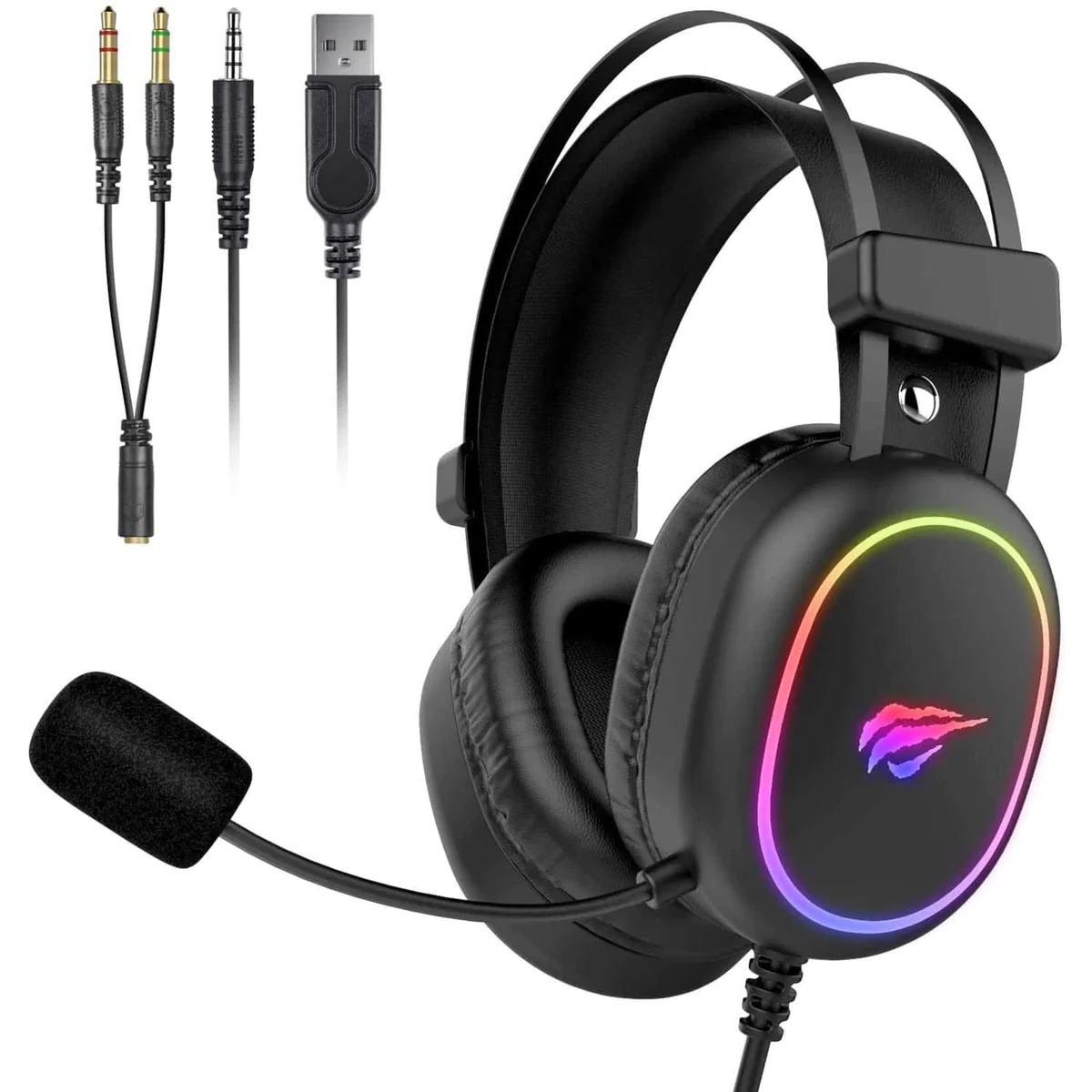 image principale pour HAVIT - Casque Gaming RGB - Filaire avec Micro