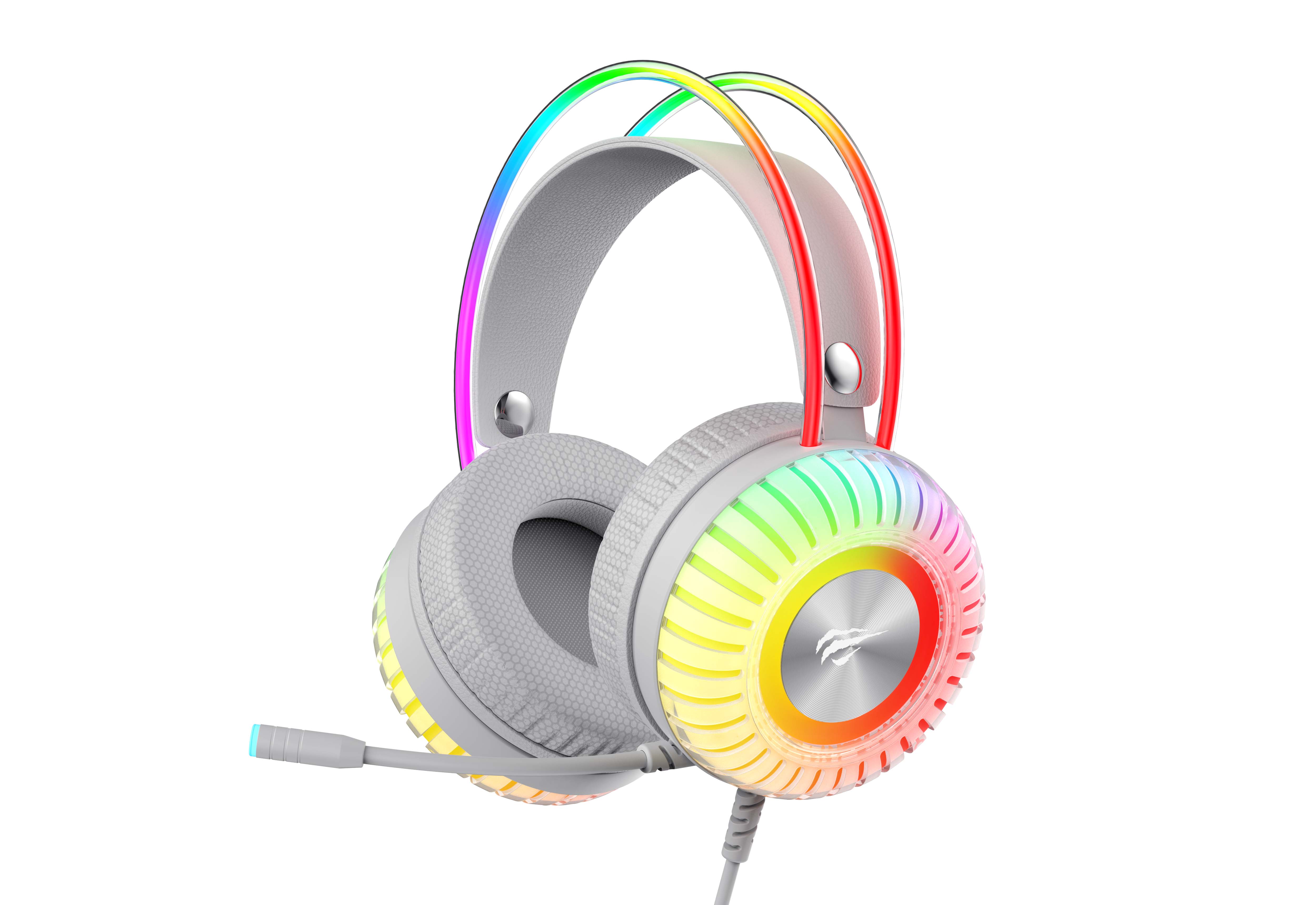image principale pour HAVIT - Casque Gaming RGB- Filaire avec Micro - Blanc