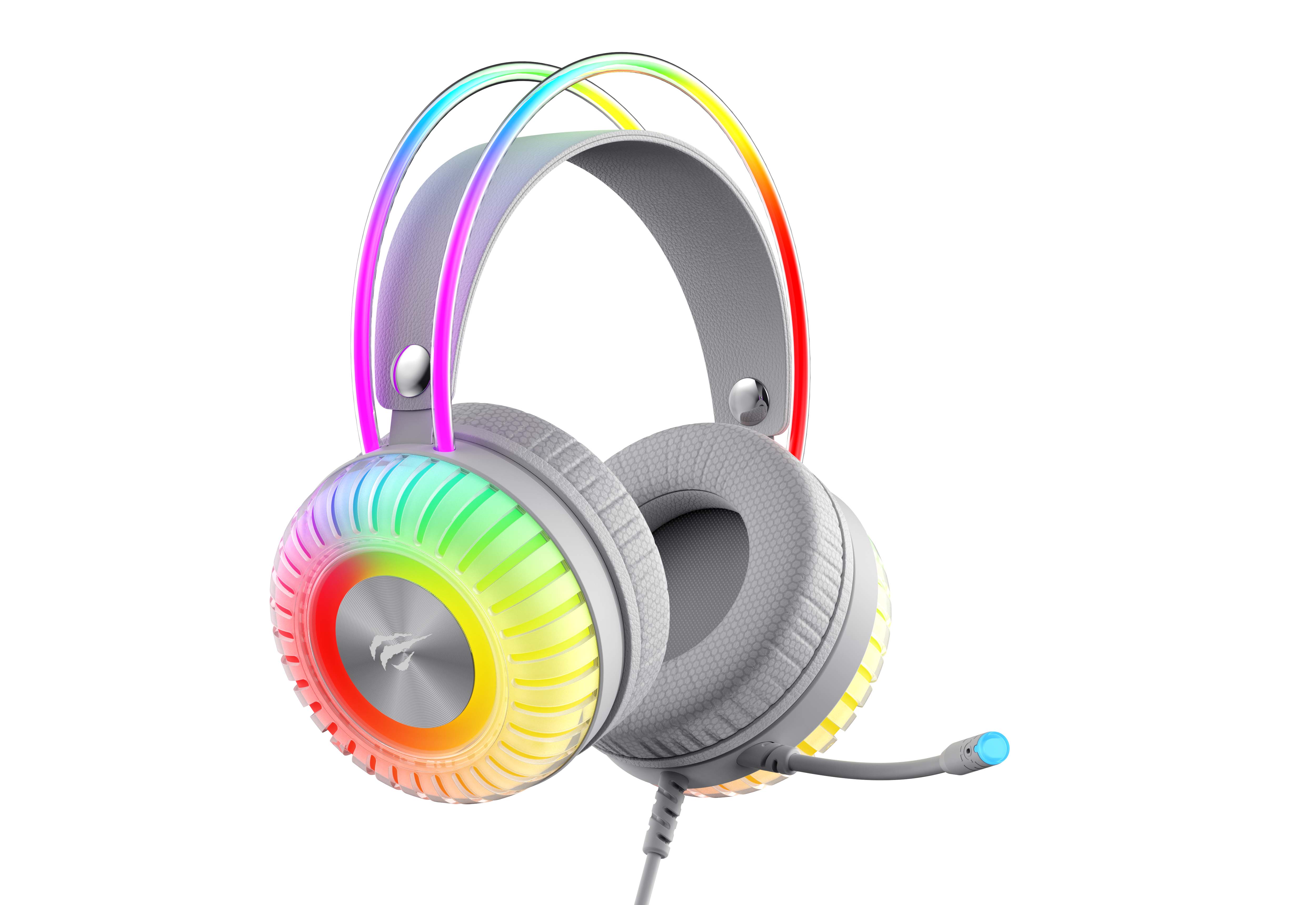 thumbnail secondaire #3 pour HAVIT - Casque Gaming RGB- Filaire avec Micro - Blanc