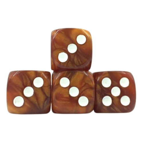  EFD0018 : Lot de 5 Dés 6 faces – Brown Pearl