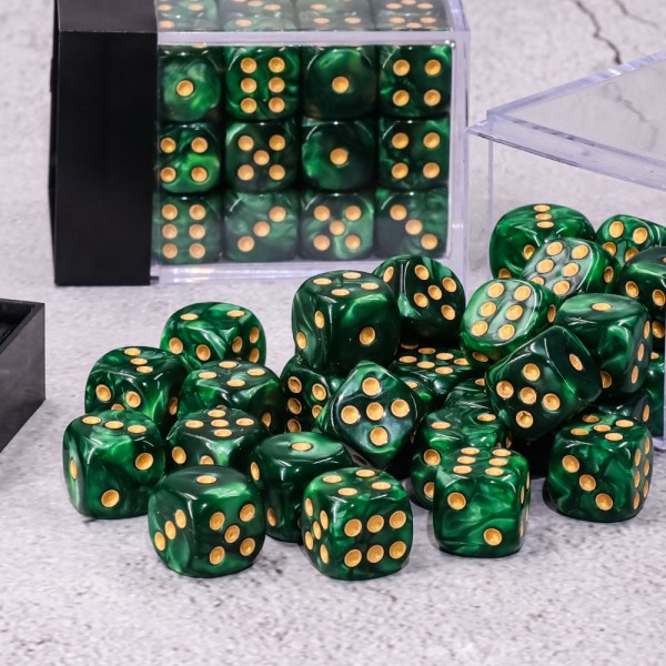 image principale pour HDSP24 Dé 6 faces- Lot de 36 dés- 12mm- Vert