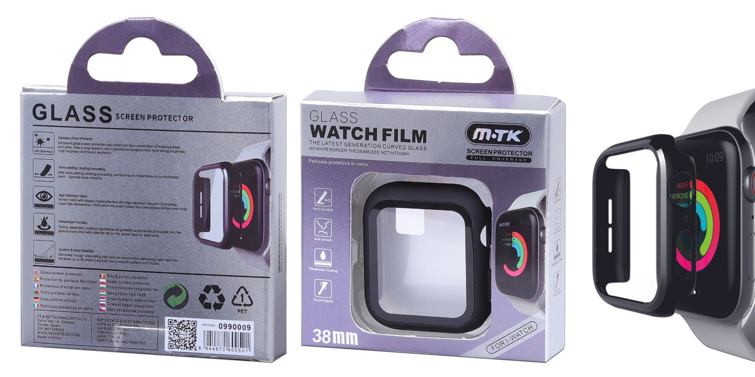 image principale pour Apple Watch - Verre Trempé 38mm - Noir