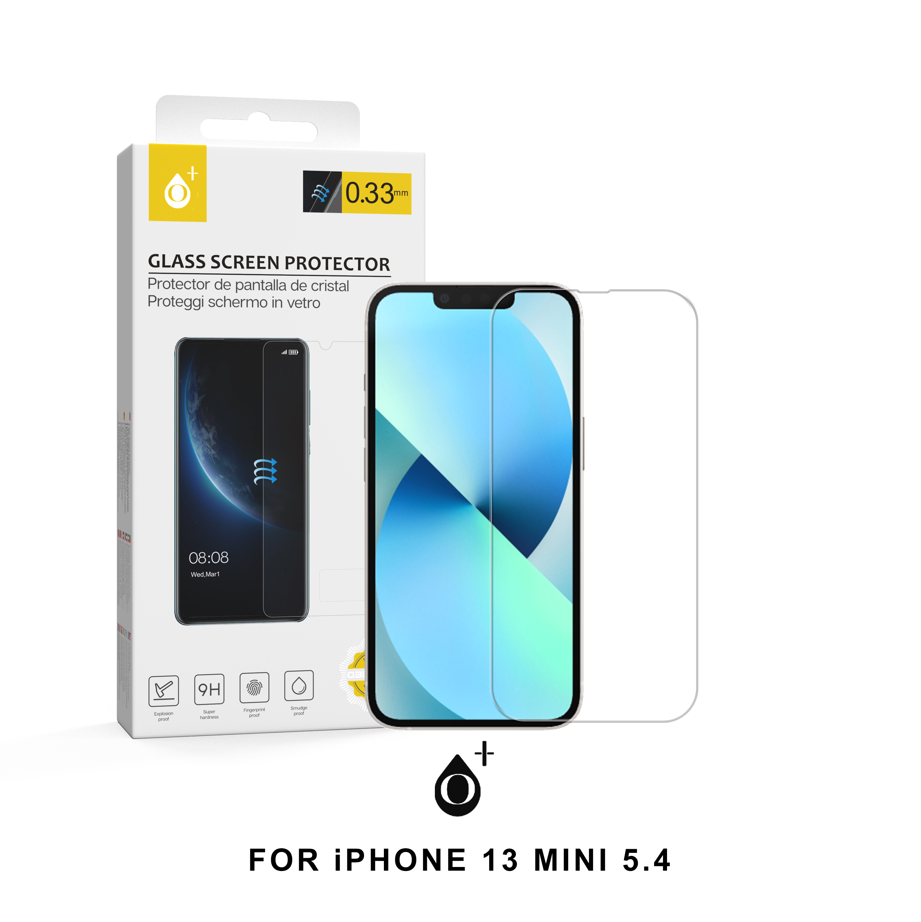 image principale pour Iphone- Verre trempé 5,4 Pouces - iPhone 13 mini