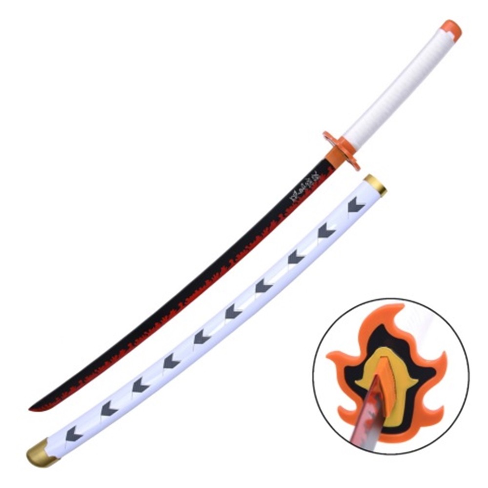 image principale pour Katana en bambou - Inspiré du Rengoku Kyojuro (Demon Slayer)